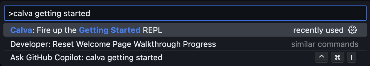 VS Code Command Palette, Calva Getting Started